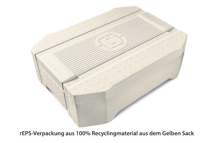 Erfolgreiches Pilotprojekt: Recyceltes EPS/Styropor aus dem Gelben Sack wird zu neuen Verpackungen