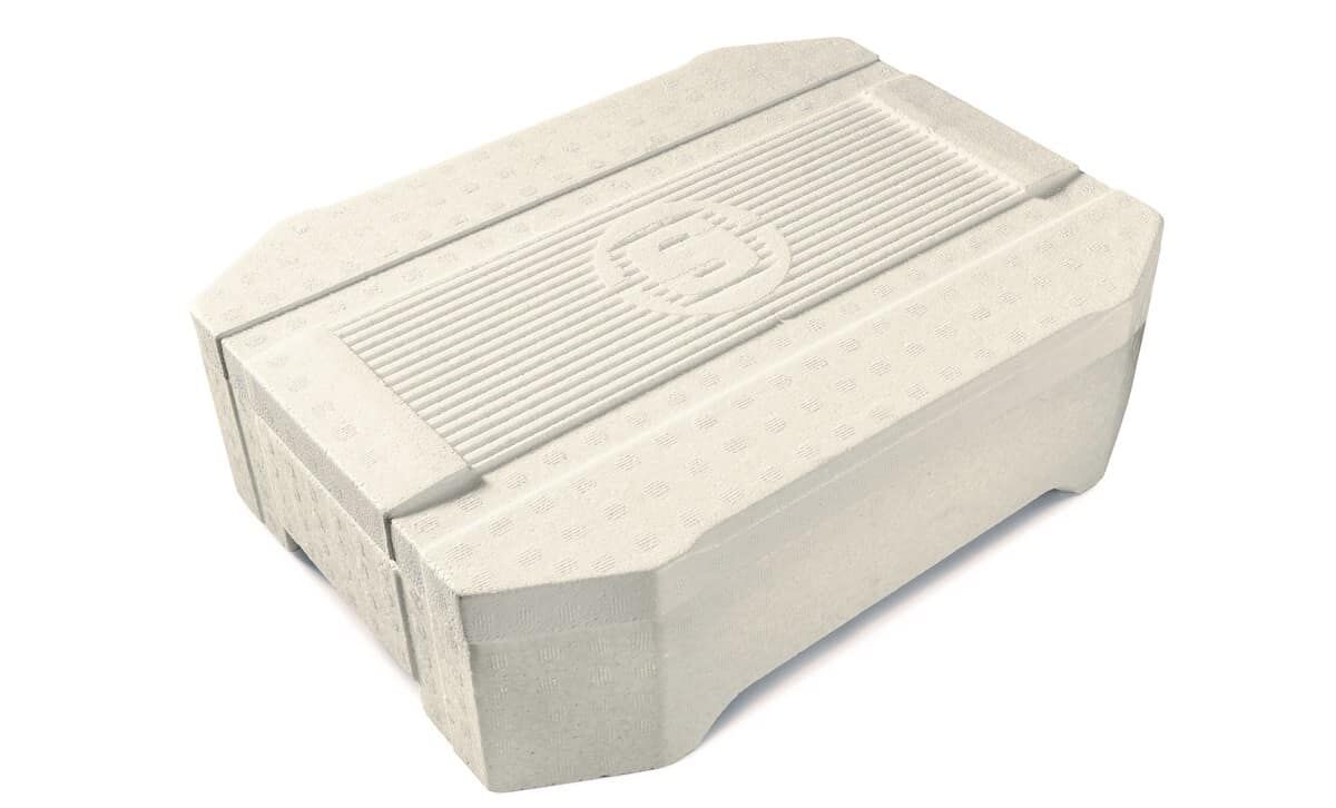 rEPS Verpackung Mit 100 Prozent Recyclingmaterial aus dem Gelben Sack - EPS