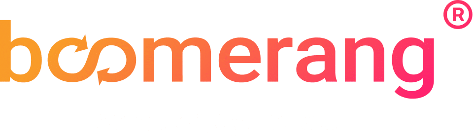 Boomerang Logo Slogan Gradient