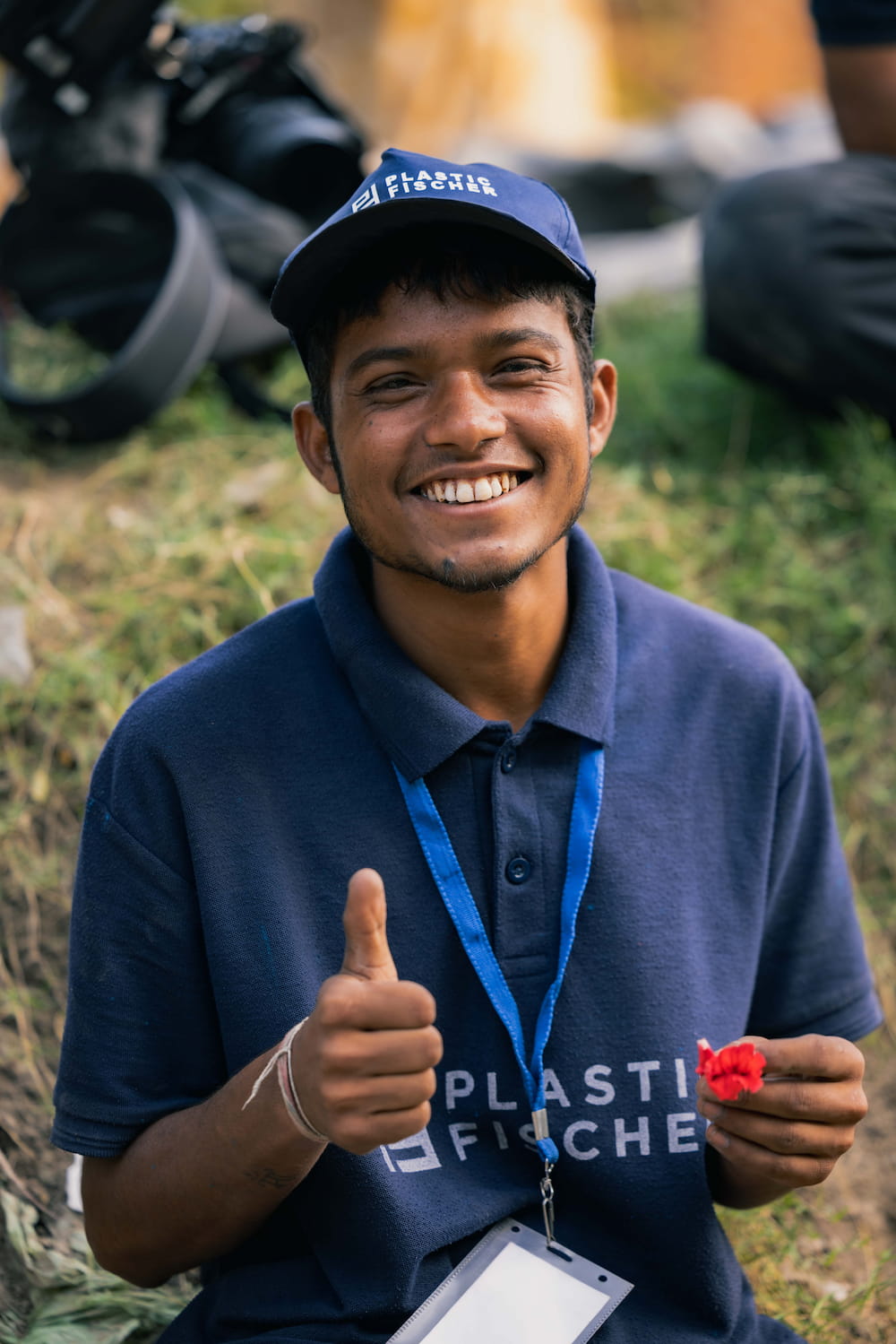 Aditya Plastic Fischer in Kanpur beim Sammeln von Kunststoffabfällen