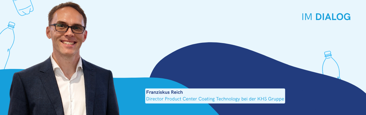 Headerbild - Portrait von Franziskus Reich mit sicherverpackt-Grafik im Hintergrund